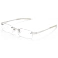 thumbnail image 1 of ALTEC VISION Best Rimless Readers Super Lightweight Reading Glasses for Men and Women - 1.50x Magnification - Crystal, 1 of 7