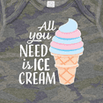thumbnail image 4 of Inktastic All You Need is Ice Cream with Ice Cream Cone Boys or Girls Baby Bodysuit, 4 of 5