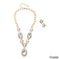 thumbnail image 3 of J&H Designs 7838-NE-Topaz Multi-shape Crystal 'Y' Necklace and Earrings Jewelry Set, 3 of 7