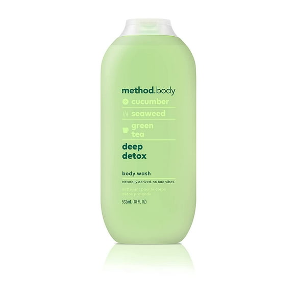 Method Body Wash Deep Detox Cucumber Seaweed Green Tea 18 fl oz Pack of 2