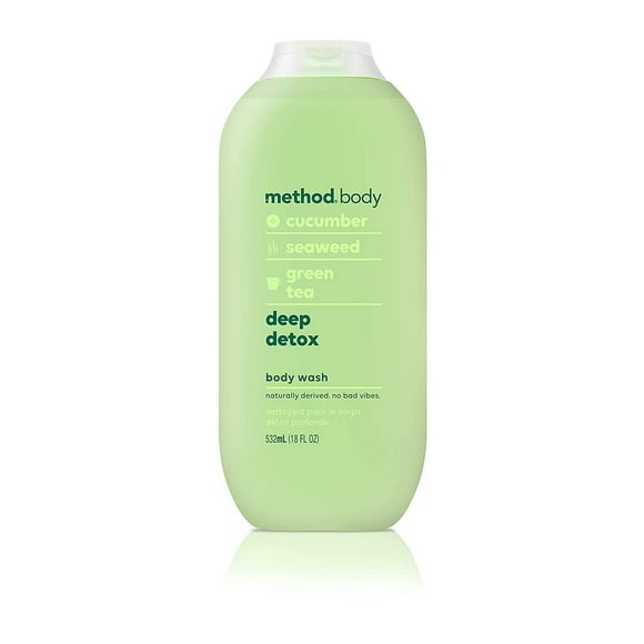 Method Body Wash Deep Detox Cucumber Seaweed Green Tea 18 fl oz