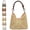 B, variant on New Fashionable Handmade Woven Bag, Crochet Bucket Bag for Women, Handbags Hobo Handmade Flower Tote Bags(F)
