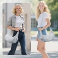 thumbnail image 5 of Duryarhall Women Crescent Shaped Single Shoulder Crossbody Bag Waterproof Design Casual Hobo Bag, 5 of 5