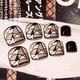 thumbnail image 3 of Uñas de los pies para mujer, uñas postizas de cobertura completa, uñas postizas de moda para uñas artificiales de los pies, puntas de uñas acrílicas, arte, 24 piezas (estrella de luna negra brillante), 3 of 5