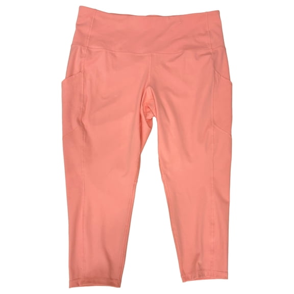 Xersion Womens Coral Athletic Fit Capri Leggings High Rise Stretch Pants 3X