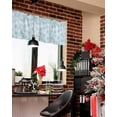 thumbnail image 4 of Curtain Valance for Windows Christmas Winter Snowflakes Seamless Blue Kitchen Valances Rod Pocket Short Curtains,Teal White Snowflake Window Treatment Panel for Living Room Bathroom Bedroom 42x12in, 4 of 7