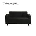 thumbnail image 3 of Solid Color Sofa Cover Elastic Couch Dust-proof Anti-slide Slipcover 1/2/3/4 Seater Covers Protector Full Coverage Black L, 3 of 9