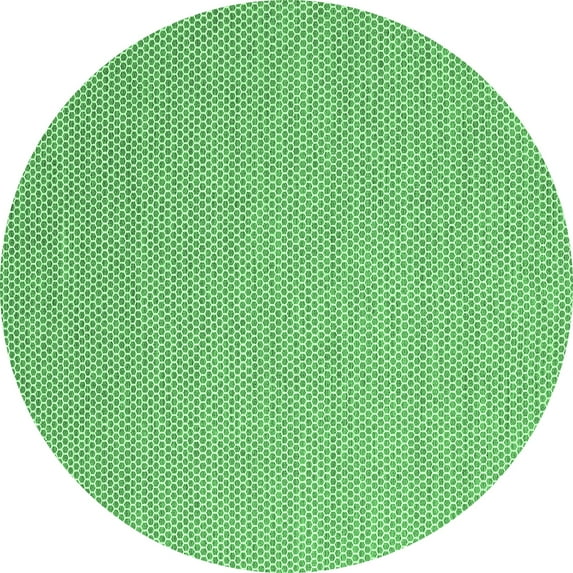 Ahgly Company Indoor Round Abstract Emerald Green Contemporary Area Rugs, 5' Round