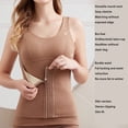 thumbnail image 3 of Jumpingount Ropa moldeadora para mujer, ropa interior térmica para mujer de clima frío, sin mangas, Color sólido, chaleco cálido, entrenador, ropa Camisetas sin mangas Café Jumpingount AP013432-04, 3 of 6