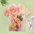 thumbnail image 5 of Bee And Flowers T-Shirts Casual T-Shirt Short Sleeve Women Trendy Tshirt Beach Custom Tops, 5 of 5