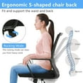thumbnail image 6 of BestOffice Ergonomic Office Chair, Lumbar Support, Swivel Rolling for Men, Women(Black), 6 of 7