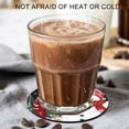 thumbnail image 2 of Black Snowman Christmas Coasters Set of 6, Absorbent Coasters for Drinks, Snowflake Xmas Tree Winter Elk Coaster for Desk Coffee Table Protection, Home Decor House Warming Gifts 4", 2 of 8