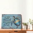 thumbnail image 4 of Sea Turtle Wall Art Beach Coast Scenery Pictures Wall Decor A Day At The Beach Restores the Soul Canvas Painting Prints Artwork Modern Home Decoration Framed for Living room Bedroom Bathroom Office, 4 of 6