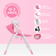thumbnail image 3 of Columpio Para Bebé Aeiou Md-305c Baby Rocker Mecedora Rosa, 3 of 8