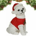 thumbnail image 4 of Christmas Dog Figurine Wearing Santa Hat – 5.9" Holiday Decoration Statue,Realistic Detailed Christmas Figurines Playset,Resin Chrismas Dog Toys,Christmas Decor(Style B), 4 of 9