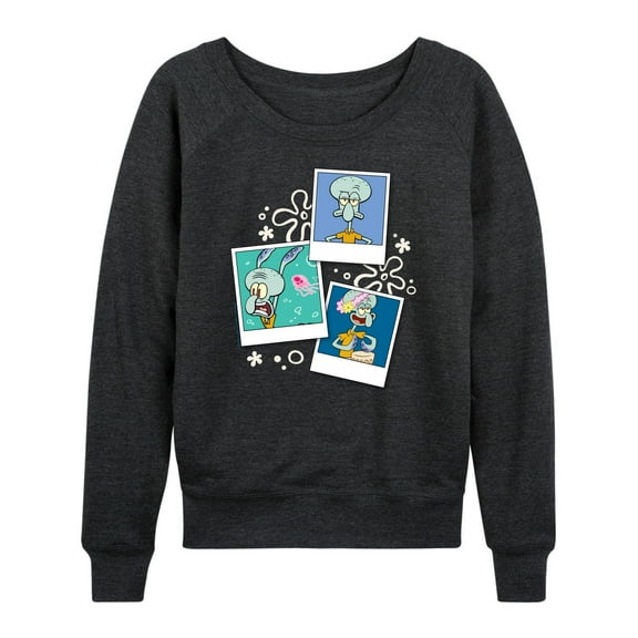 SpongeBob SquarePants - Squidward Photos - Women's Lightweight French Terry Long Sleeve Shirt