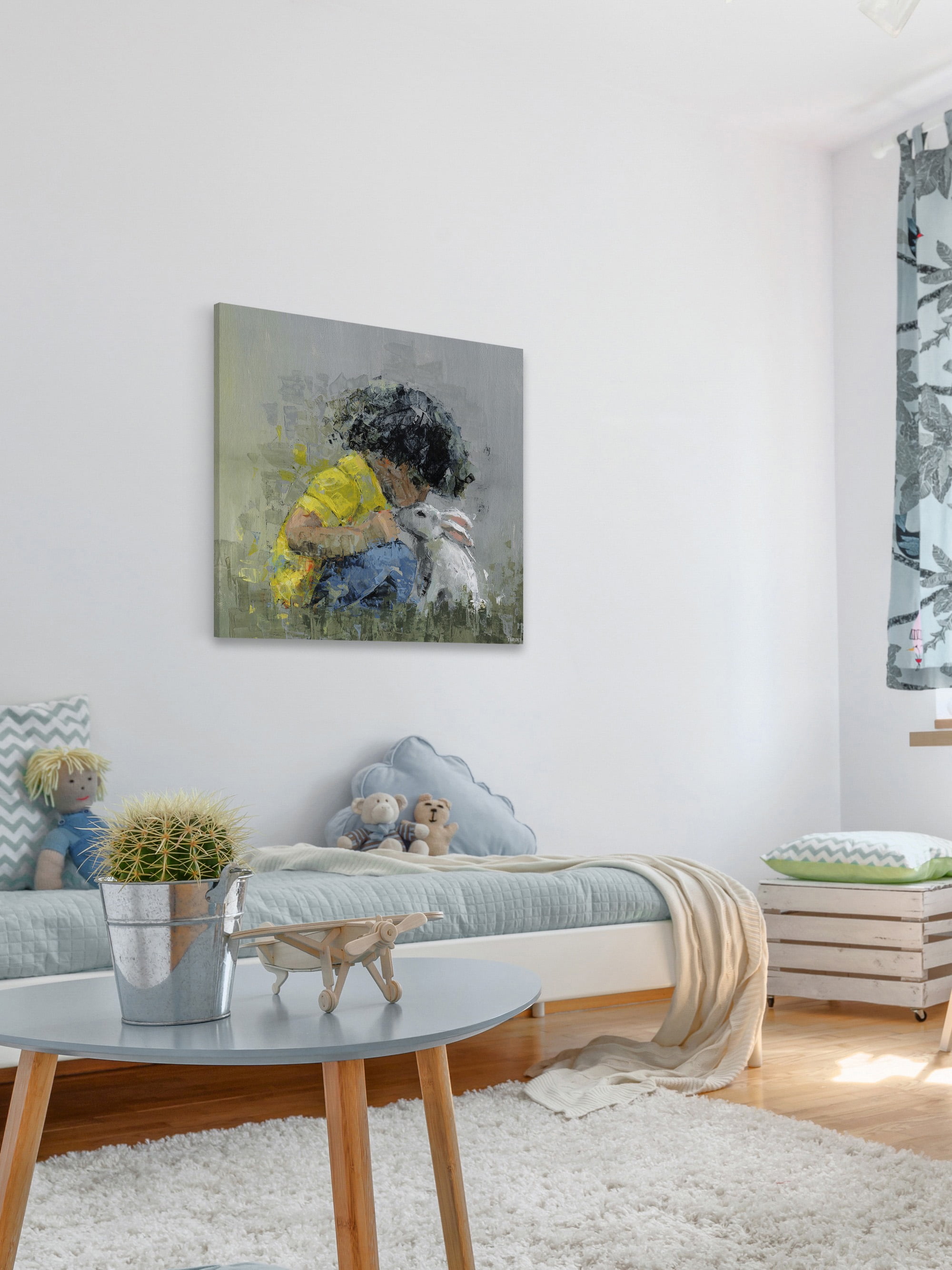 Parvez Taj Loving Bunny II Canvas Wall Art