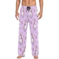 thumbnail image 2 of FREEAMG Cute Magic Unicorns Pajama Pants for Men, Men's Separate Bottoms, Pure Cotton Comfortable Lounge Pants for Men（367）, 2 of 7