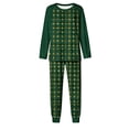 thumbnail image 4 of Yteetum Christmas Pajama Sets for Women Oversized Christmas Plaid Print Long Sleeve Crewneck Pajamas and Pants Womens Xmas Pj Sets Soft Plaid Sleepwear Pajamas Matching Sets 2 Piece Loungewear Sets, 4 of 5