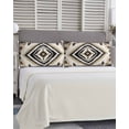 thumbnail image 5 of Boho Black Brown Pillow Covers King Size, Vintage Geometric Southwestern Ethnic Soft Bed Throw Pillowcases Breathable Cooling Long Lumbar Body Pillow Sham Cover for Bed Sofa 20''x40'', 5 of 7