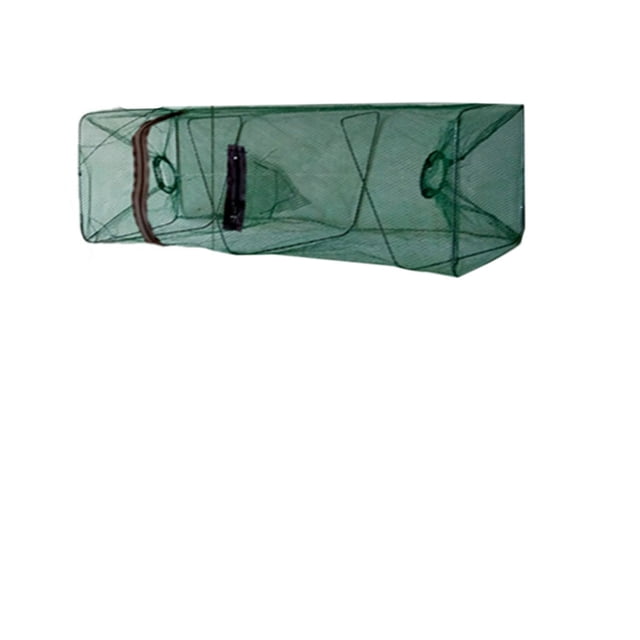 Yuarrent Red de malla para cangrejos, nailon, varios tamaños, ampliamente aplicable, redes de camarones, red de trampa para langostas, jaula de Pescar Color aleatorio 60*24*24cm