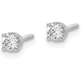 thumbnail image 2 of 14kw White Gold .20ct VS2/SI1 G-I Diamond Stud Thread on/off Post Earrings - 3mm Natural Diamonds, 2 of 5