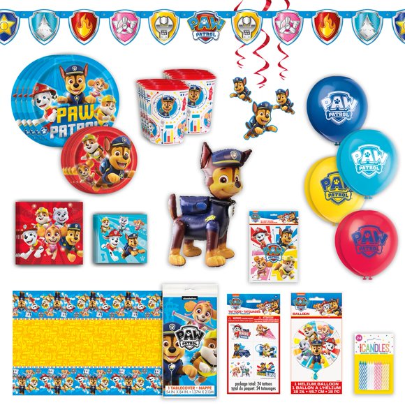 Paw Patrol Ultimate Party Bundle - Complete Solution with 127 Official Licensed Supplies for Birthdays & Anniversaries - Plates, Napkins, Balloons & More for Fun Celebrations!