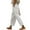 White, variant on Lixiuxyad Women's Linen Capri Pants, Lightweight Casual Summer Pants with Drawstring Elastic Waist Black