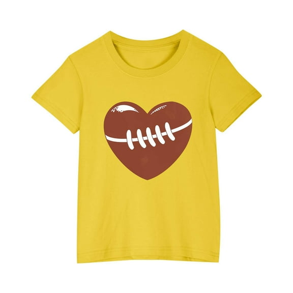 Jalioing Kids Print Short Sleeve T Shirt Summer Basic Crew Neck Cotton Shirt Boys Girls Casual Tees Cute Tops