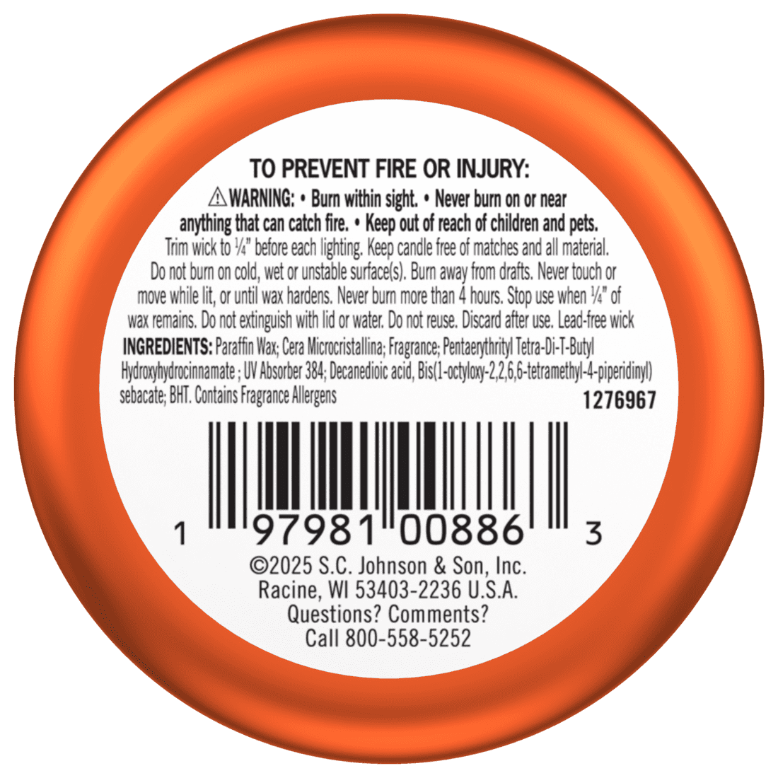 GLADE® TIN CANDLE- GOLDEN PUMPKIN & SPICE 3.5OZ