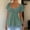 #Green, variant on DPTALR Women's Casual Solid Color V-Neck Lace-Up Short Sleeve Top,Mint Green,Size XXL
