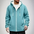thumbnail image 6 of cocolona Mens Fleece Hoodies Long Sleeve Zip Up Sweatshirts Jackets Winter Warm Fashion Solid Color Coats with Pockets, 6 of 7