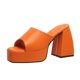 thumbnail image 2 of Sandalias de plataforma para mujer Sexy Square Peep Toe Slip On Chunky High Heel Sandals Date Dress Pumps Wmkox8yii  ytu5628, 2 of 9