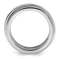 thumbnail image 6 of 925 Sterling Silver Polished Rhodium-plated Pav� Eternity Motion Ring Size 7, 6 of 7