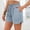Blue, variant on ClodeEU Women's Linen Blend Drawstring Shorts，High Waisted Casual Loose Fit Summer Shorts with Pockets Beige,Womens Plus S