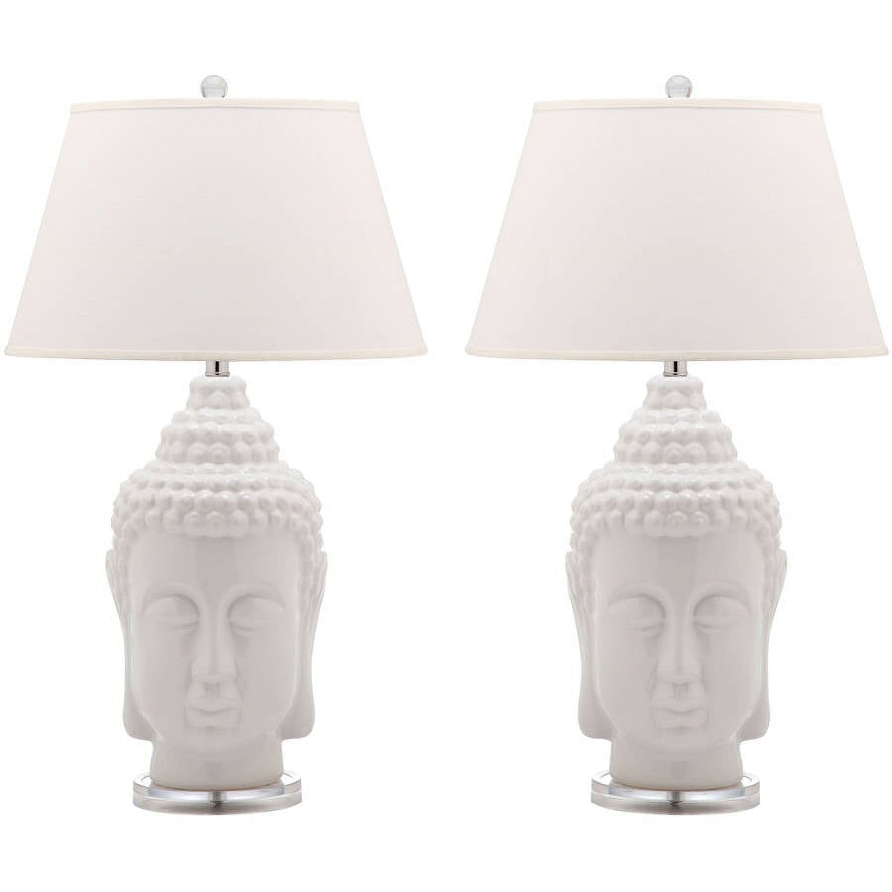 Safavieh TBL4093A 照明コレクション ベルフォード ホワイト テーブルラン (中古品) Free Shipping! SAFAVIEH Foo Dog 28.5 in. H Solid Table Lamp, Blue
