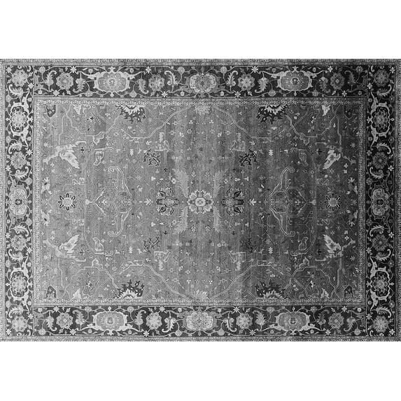 Ahgly Company Indoor Rectangle Oriental Gray Industrial Area Rugs, 4' x 6'