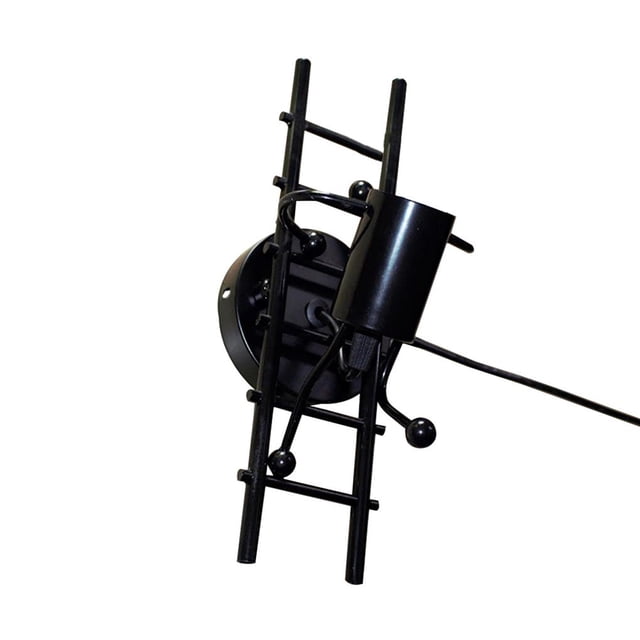 Toystoory Aplique de pared de muñeca moderno, escalera de escalada, lámpara de pared de hombre pequeño, pantalla para habitación de niños, Iluminación navideña Negro Toystoory HA027340-01