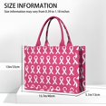 thumbnail image 3 of Large Capacity Tote Bag,Pink Breast Cancer Handbag Fashion Luxury Tote Bag,15.7"x13"x 5.1" Inches,Laptop Compatible, 3 of 6