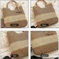 thumbnail image 6 of Kukuzhu Women's Woven Straw Beach Tote Handbags, Khaki, 6 of 7