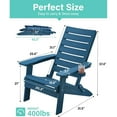 thumbnail image 3 of WINSOON HIPS Folding Adirondack Chairs with Arc Back & Cup Holder Set Of 2-Navy, 3 of 7
