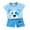 Blue, variant on Baby Boy Summer Clothes Printed Short Sleeve T-Shirt Tee Tops + Causal Shorts Cute Toddler Vacation Outfit Gray for 6-7 Years