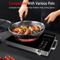 thumbnail image 3 of Portable Infrared Burner 3500W with 3 Hours Timer - Electric Hot Plate Touch Control Glass Cooktop for Cooking, 3 of 6