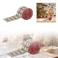 thumbnail image 1 of GUANGHONG Christmas Plaid Ribbon Roll Decorative Bow Ribbon for Holiday Wrapping Pumpkin Ornament, 1 of 6