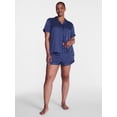 thumbnail image 2 of Joyspun Women’s Stretch Satin Sleep Top and Shorts, 2-Piece Set, Sizes XS to 3X, 2 of 6
