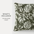 thumbnail image 4 of Noble Linens Elegant Cotton Decor Throw Pillow in Distressed Floral Pattern, 4 of 8