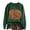Dark Green, variant on FASHOFT Halloween Sweatshirt for Women Leopard Print Pumpkin Graphic Pullover Long Sleeve Crew Neck Tops Cozy Fall Winter Sweatshirts L