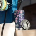 thumbnail image 3 of 20 Oz Pioneer Flower Coffee Tumbler Double Wall Insulated Stainless Steel Water Bottle | Metal Reusable Thermoses Flask with Cup Cap | Leak & Sweat Proof with Anti-Dust Lid, 3 of 7