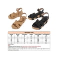 thumbnail image 2 of Gomelly Ladies Wedge Sandals Beach Platform Sandal Summer Casual Shoes Fashion Walking Work Khaki 6.5, 2 of 9