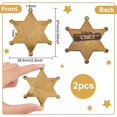 thumbnail image 2 of 2PCS Western Psycho Deputy Sheriff Badge Mental Deputy Badge Hexagonal Iron Gift Blank Star Iron Pin Accessory for School Carnival Prizes Party Bag Gift Fillers DIY, 2 of 6